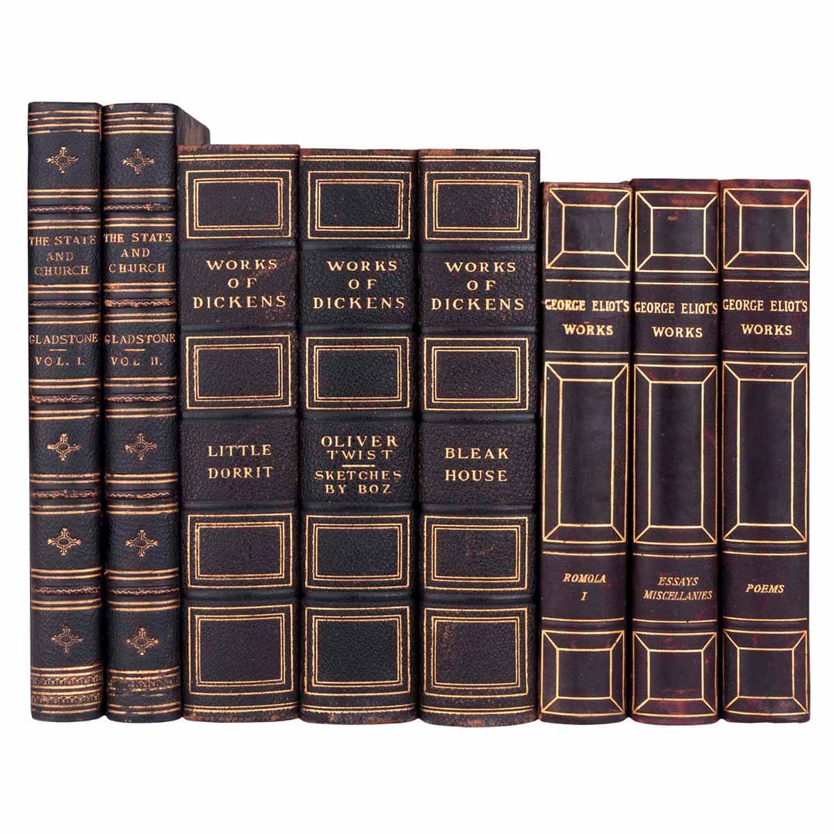 Antique Leather Books by the Foot - Image 3