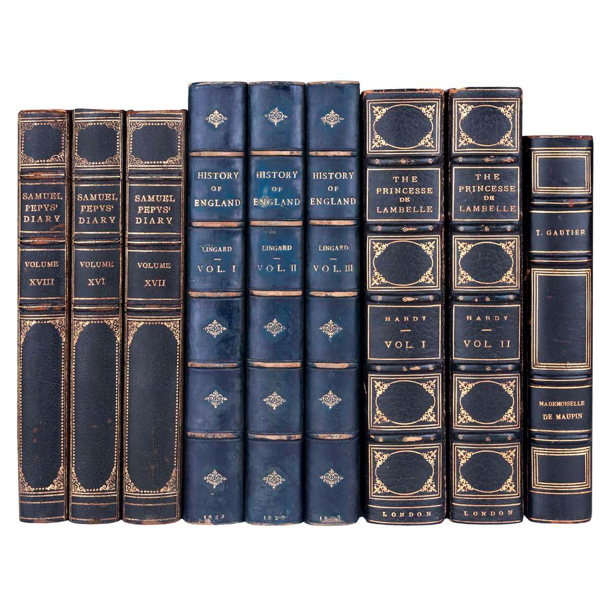 Antique Leather Books by the Foot - Image 4