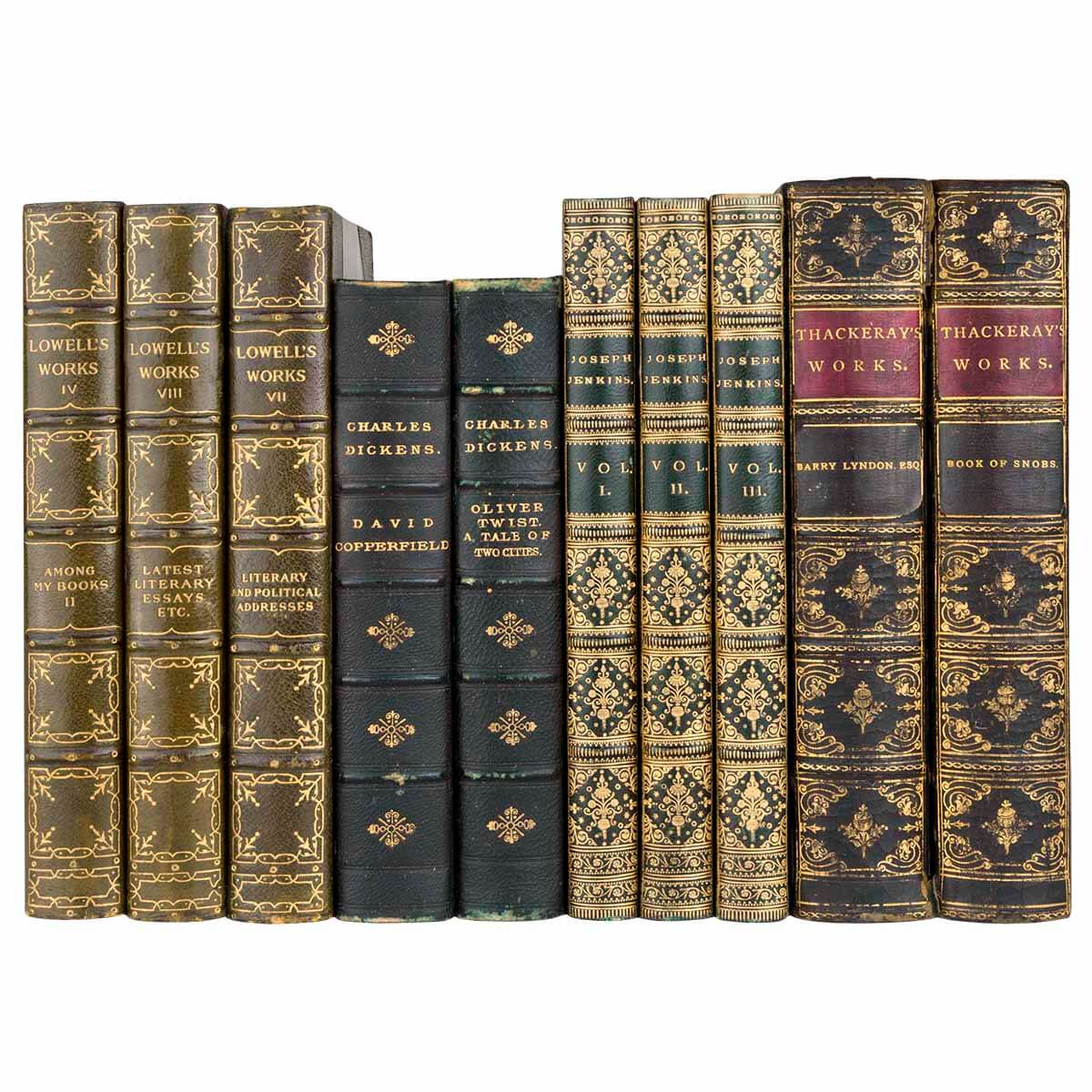 Antique Leather Books by the Foot - Image 7