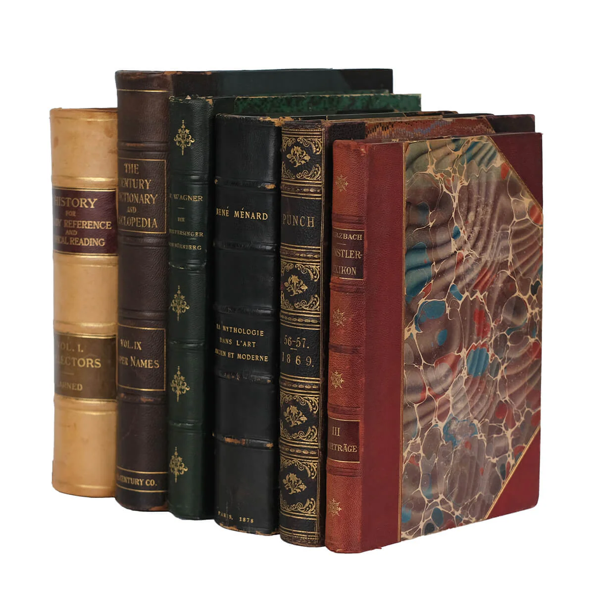Antique Leather Books by the Foot - Oversized - Image 4