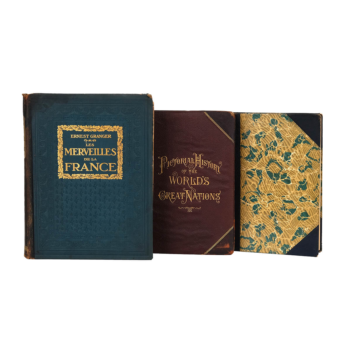 Antique Leather Books by the Foot - Oversized - Image 7