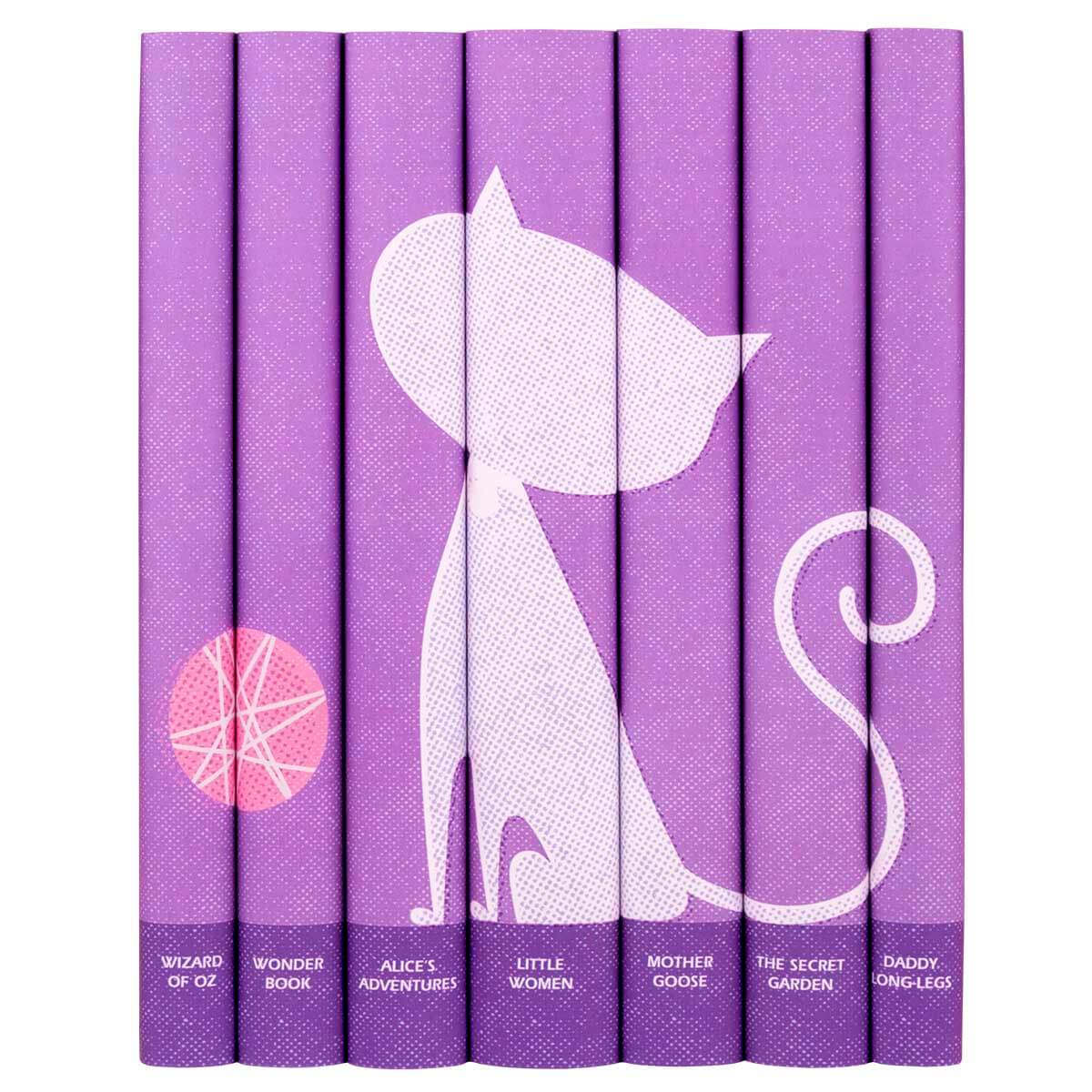 Classic Children's Book Set in Purple Cat Jackets