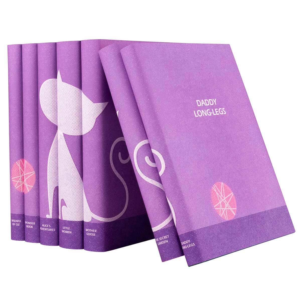 Classic Children's Book Set in Purple Cat Jackets - Image 2