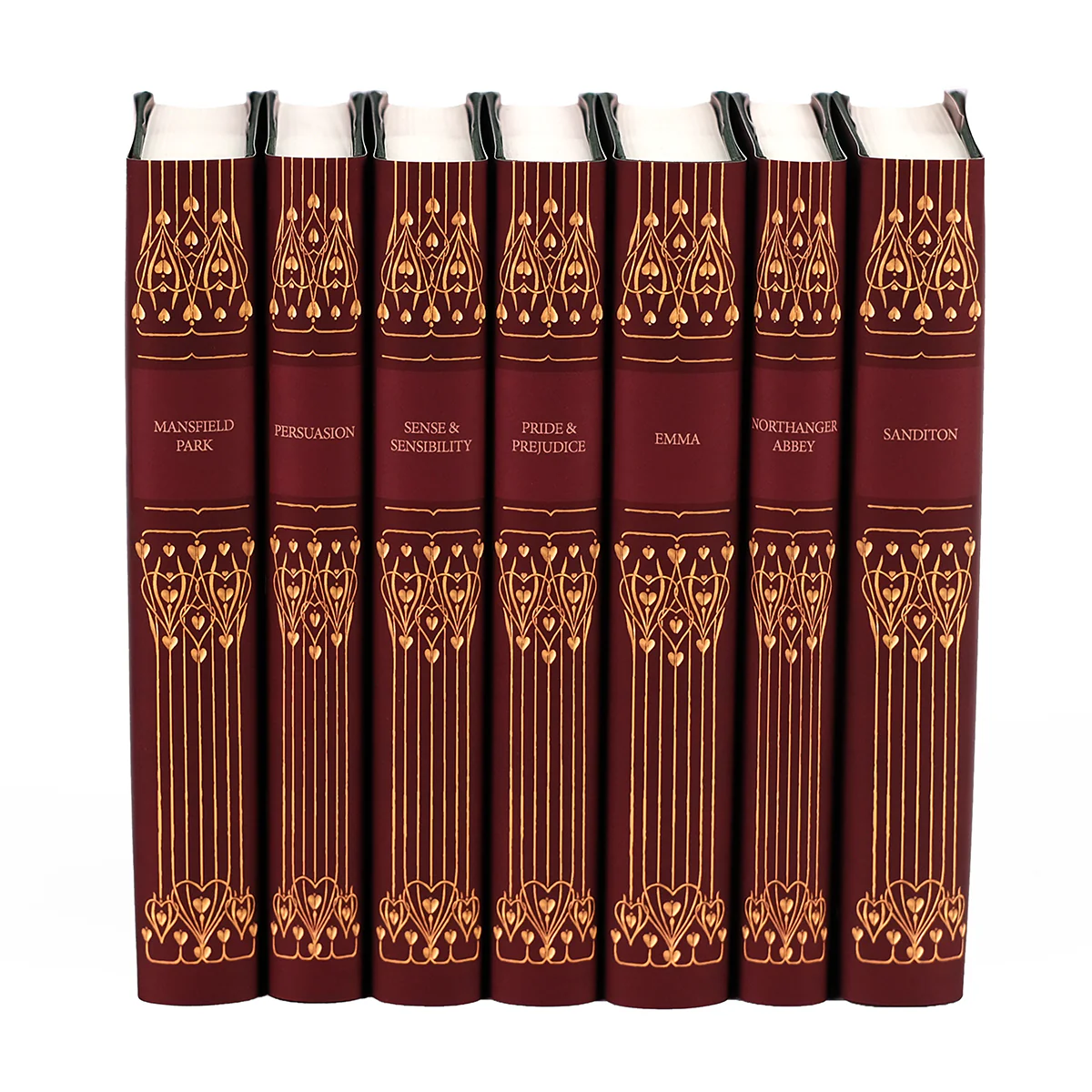 Extended Jane Austen Deep Red Love Book Set & Jackets Only