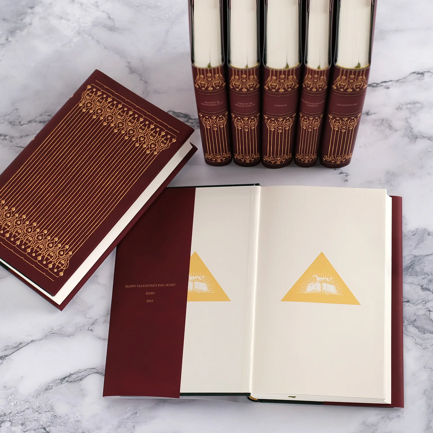 Extended Jane Austen Deep Red Love Book Set & Jackets Only - Image 7